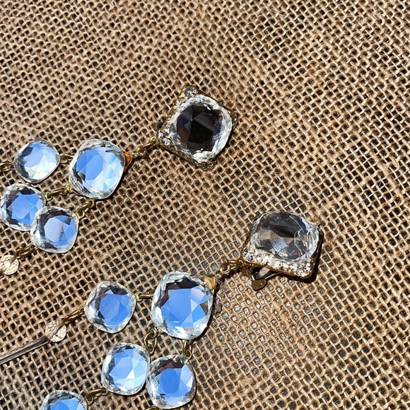 Long Chandelier Clip on Earrings - Picture 8 of 12